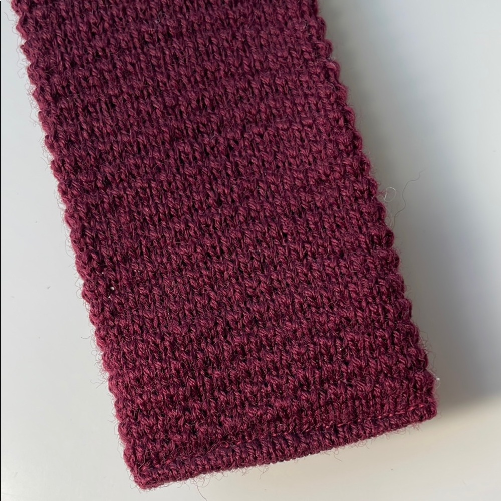Vintage burgundy wool tie